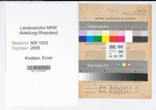 Entnazifizierung Ernst Knaben , geb. 21.05.1892 (Dachdecker)