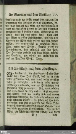 Am Sonntage nach dem Christtage