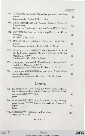 Diverse (Nr. 577-609)