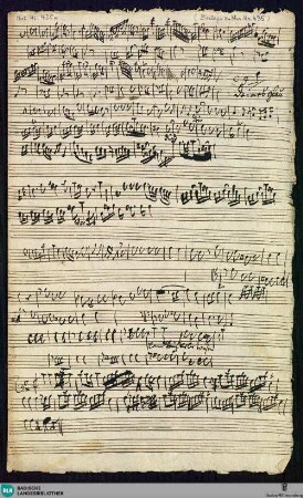 Sonatas. Fragments - Mus. Hs. 435a : fl, b; G; BrinzingMWV 11.14