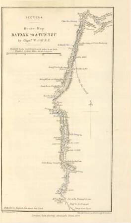 Route map Bat'ang to A-Tun-Tzu
