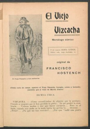 El viejo Vizcacha : Monólogo cómico