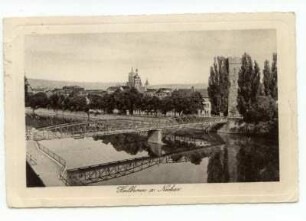 Eiserner Steg, Götzenturm ohne Aufbau, Neckarfront