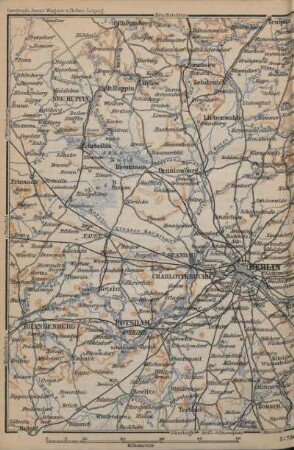 Karte: Weitere Umgebung von Berlin (1:750.000)