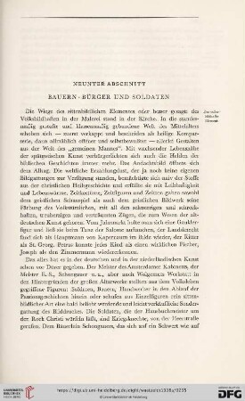 Neunter Abschnitt: Bauern. Bürger und Soldaten