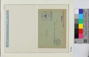 Dienstbrief, Schiffsname/Landeinheit: 14. Minensuchflottille Kommando, Feldpostnr. 01082; Frankatur, Mi.-Nr.: [Keine]; Poststempel: Cuxhaven 1 16.2.40.-15; Nebenstempel: Frei durch Ablösung Reich Feldpost-Nr. M. 01082 Kriegsmarine