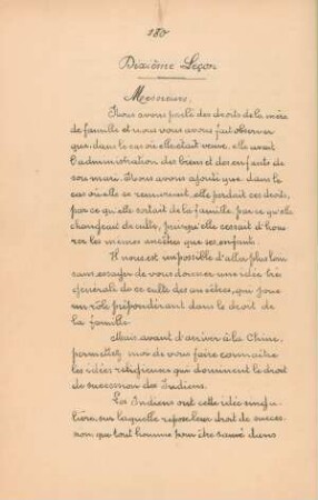 Dixième lecon