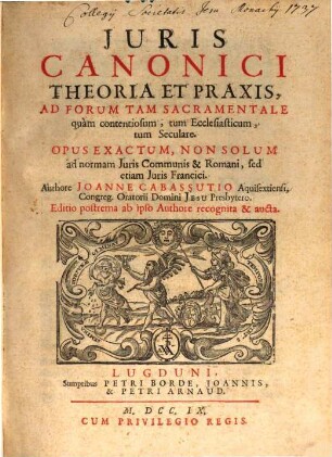 Iuris canonici theoria et praxis
