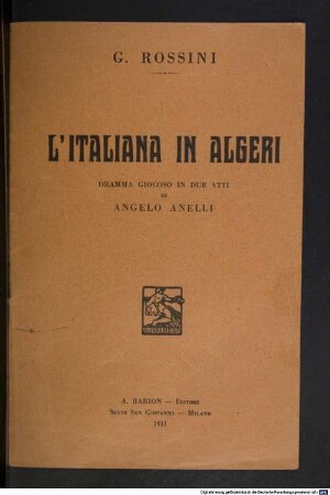 L' italiana in Algeri