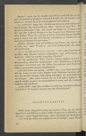 Neuntes Kapitel