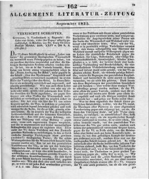 Matthäi, G. C. R.: Die Lehre vom Geiste wider ihre Gegener allseitig gerechtfertigt. In Briefen. Göttingen: Vandenhoeck & Ruprecht 1834