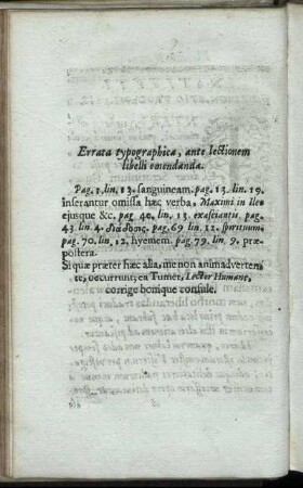 Errata typographica, ante lectionem libelli emendanda.