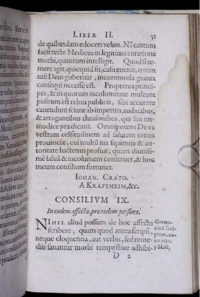 Consilium IX. In eodem affectu, pro eadem persona