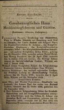 Großherzoglich-Mecklenburg-Schwerinscher Staats-Kalender. 1824