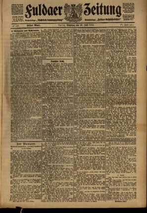 Erste Ausgabe vom Dienstag, den 26. Juli 1910.