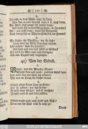 41) Von der Gedult.