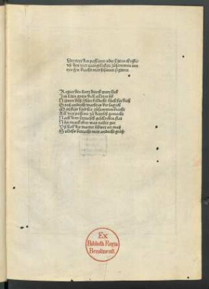 Der text des passions oder lidens christi/|| vß den vier euangelisten züsammen inn || eyn syn bracht mitt schönen figüren || ... ||[Hrsg.v.Matthias Ringmann; übers.v.Johannes Geiler; Holzschnitte v.Urs Graf]
