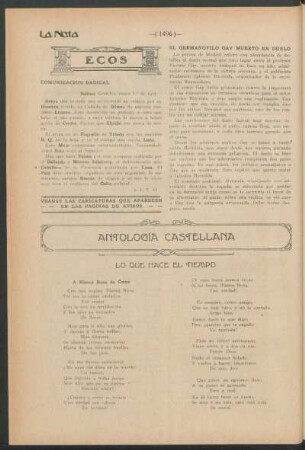 Antología castellana : Lo que hace el tiempo