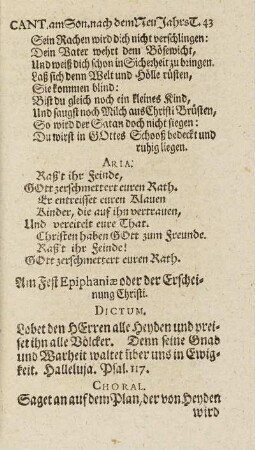 Am Fest Epiphaniae oder der Erscheinung Christi.