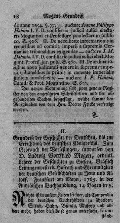 Grundriß der Geschichte der Deutschen, bis zur Errichtung des deutschen Königreichs.