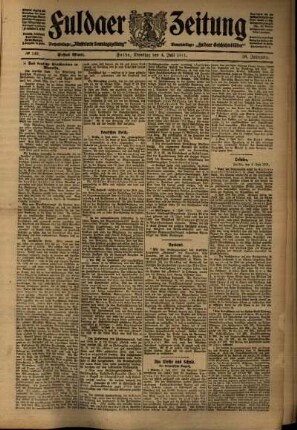 Erste Ausgabe vom Dienstag, den 04. Juli 1911.