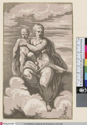 [La Vierge assise sur des nues; Madonna Seated on the Clouds Holding the Christ Child; Madonna mit dem Kind auf den Wolken]