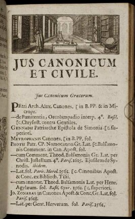 Jus Canonicum Et Civile.