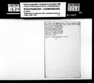 Historiographische Kollektaneen des Finanzreferendärs Jäger im STB