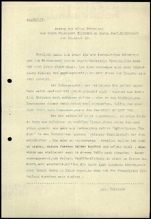 Anlage I. H. Thiersch an G. Rodenwaldt