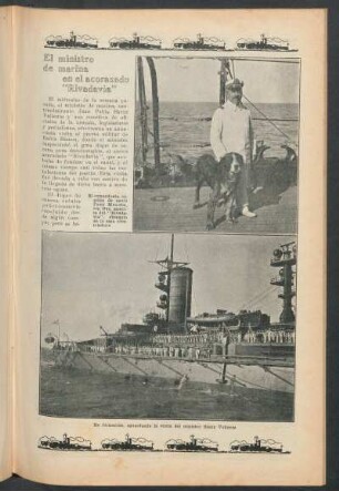 El ministro de marina en el acorazado "Rivadavia"