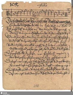 105. Anonymus: Du Friedefürst Herr Jesu Christ