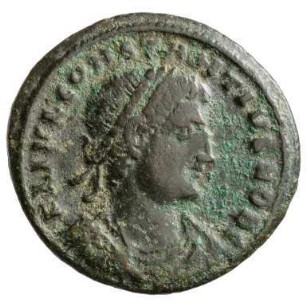 Münze, Aes 3, 335 - 336 n. Chr.