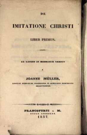 De imitatione Christi liber primus