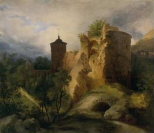 Der gesprengte Turm des Heidelberger Schlosses