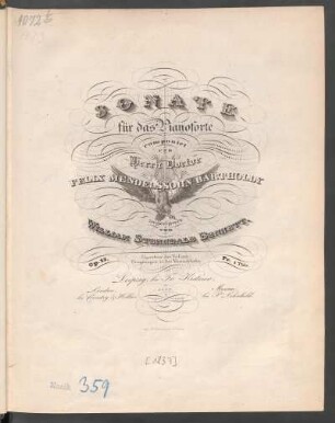 Sonate für das Pianoforte Op. 13.