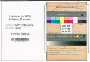 Entnazifizierung Gertrud Schmitz , geb. 10.10.1897 ()