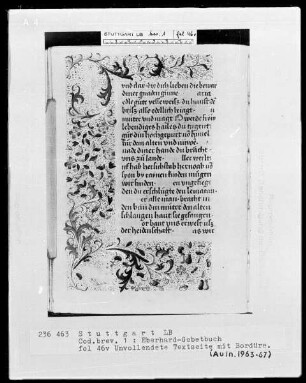 Das Eberhardgebetbuch — ---, Folio 46versoBordüre Textblatt