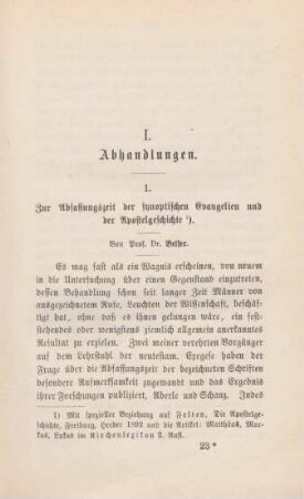 355-407 Zur Abfassungszeit der synoptischen Evangelien und der Apostelgeschichte