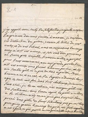 [Brief von Marquise de Laporte an François-Joseph Terrasse Desbillons]