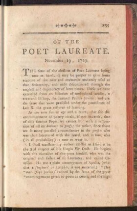 Of the Poet Laureate