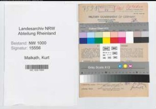 Entnazifizierung Kurt Maikath, geb. 24.07.1899 (Techn.Angest.)