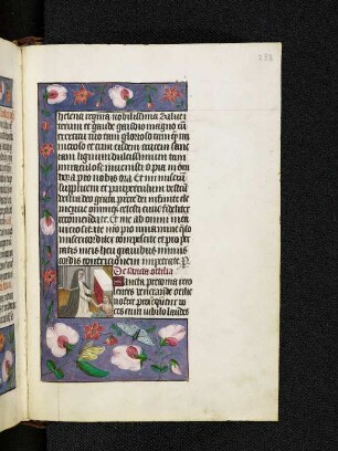 Bordürenseite mit Streumusterbordüre und Textanfangsminiatur: Odilia