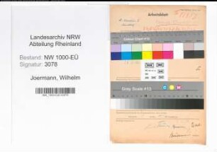 Entnazifizierung Wilhelm Joermann, geb. 25.03.1887 (Lehrer)