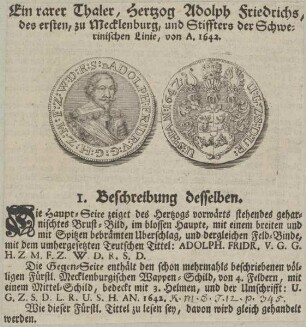 Bildnis des Adolph Fridr.