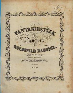 Fantasiestück für Pianoforte : op. 27