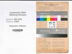 Entnazifizierung Wilhelm Keutmann, geb. 11.02.1895 (Angestellter)