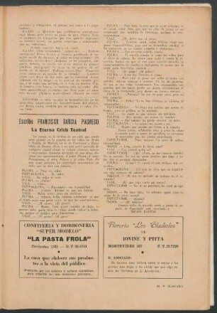 Escribe Francisco García Pacheco : La Eterna Crisis Teatral