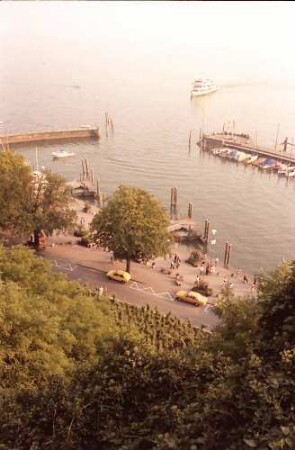 Meersburg: Terrasse von Frau Müller-Ortloff mit Seeblick, von oben