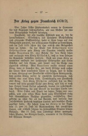 Der Krieg gegen Frankreich 1870/71