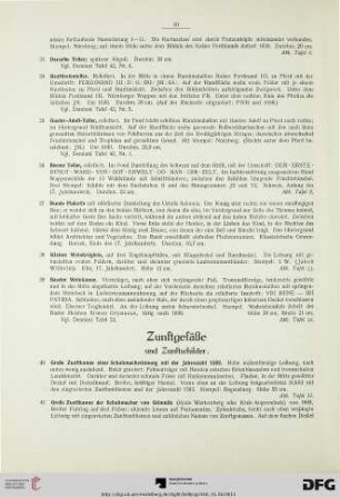 Zunftgefäße und Zunftschilder (Nr. 40-62)